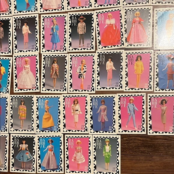 Vintage Barbie Fashion Doll Collectible Cards - Pink, Blue, Black - Picture 5 of 6